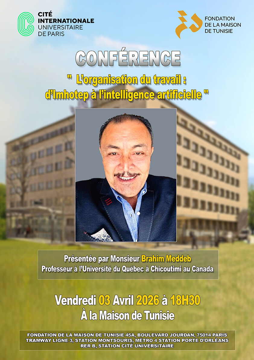Conférence:  » L’organisation du travail : d’Imhotep à l’intelligence artificielle »